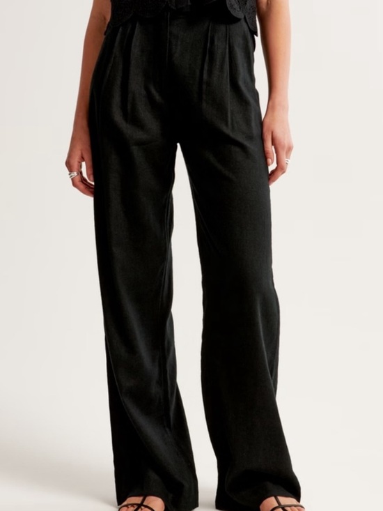 Abercrombie & Fitch Pants - Abercrombie & Fitch Black Linen Trousers